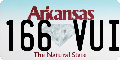 AR license plate 166VUI