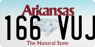 AR license plate 166VUJ