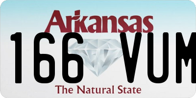 AR license plate 166VUM
