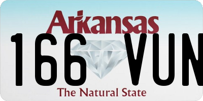 AR license plate 166VUN