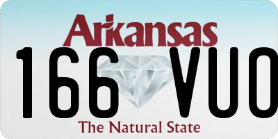 AR license plate 166VUO