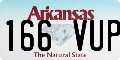 AR license plate 166VUP