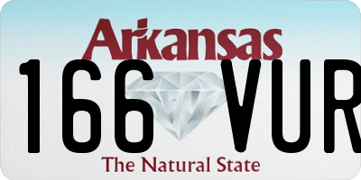AR license plate 166VUR