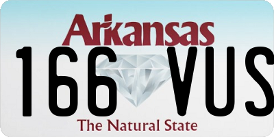 AR license plate 166VUS
