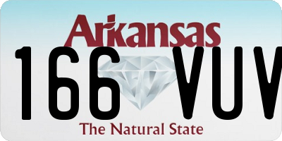 AR license plate 166VUV