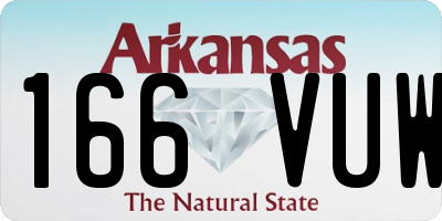 AR license plate 166VUW