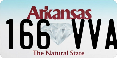 AR license plate 166VVA