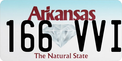 AR license plate 166VVI