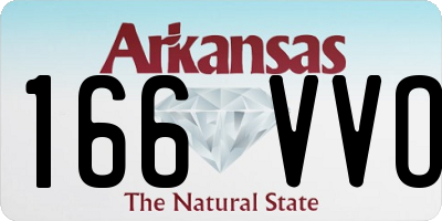 AR license plate 166VVO
