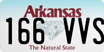 AR license plate 166VVS