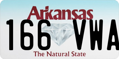 AR license plate 166VWA