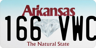 AR license plate 166VWC