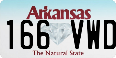 AR license plate 166VWD