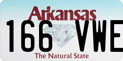AR license plate 166VWE
