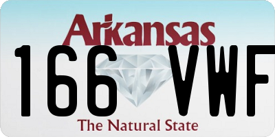 AR license plate 166VWF