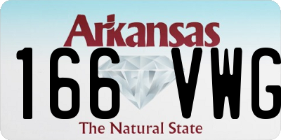 AR license plate 166VWG