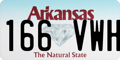 AR license plate 166VWH