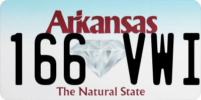 AR license plate 166VWI
