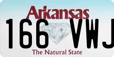 AR license plate 166VWJ