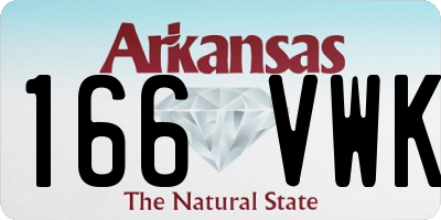 AR license plate 166VWK