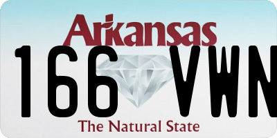 AR license plate 166VWN