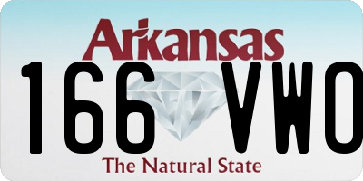 AR license plate 166VWO