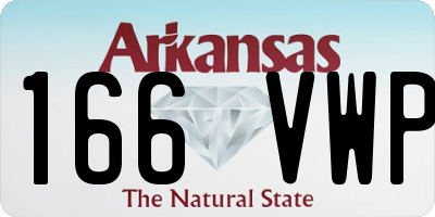 AR license plate 166VWP