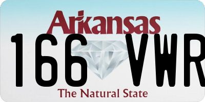 AR license plate 166VWR