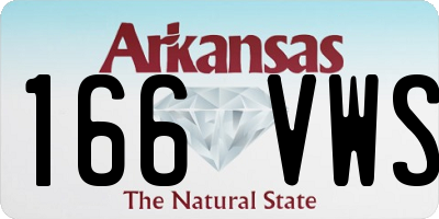 AR license plate 166VWS