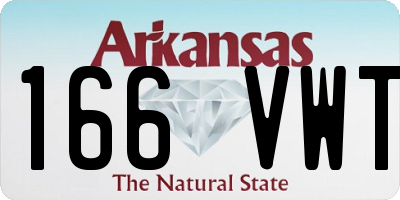 AR license plate 166VWT