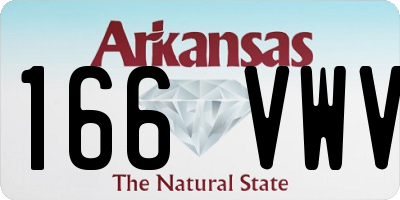 AR license plate 166VWV