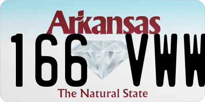 AR license plate 166VWW