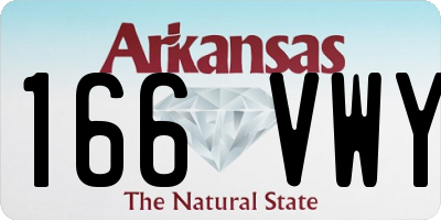 AR license plate 166VWY