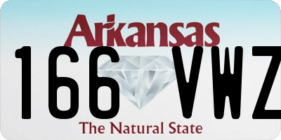 AR license plate 166VWZ