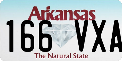 AR license plate 166VXA
