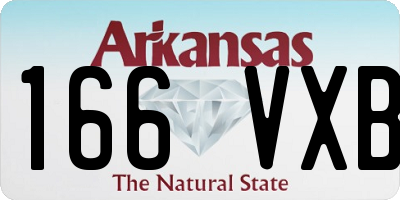 AR license plate 166VXB