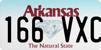 AR license plate 166VXC