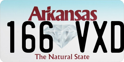 AR license plate 166VXD