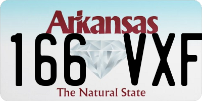 AR license plate 166VXF