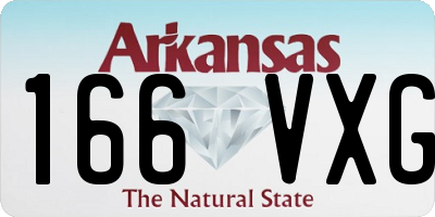 AR license plate 166VXG