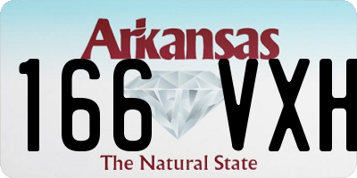 AR license plate 166VXH