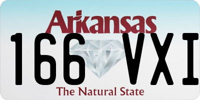 AR license plate 166VXI