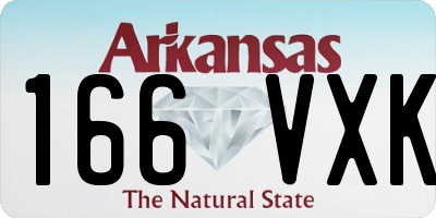AR license plate 166VXK
