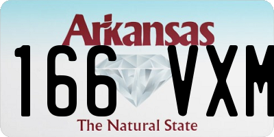 AR license plate 166VXM
