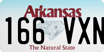 AR license plate 166VXN
