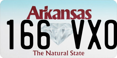 AR license plate 166VXO