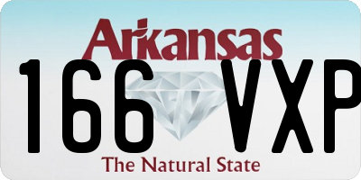 AR license plate 166VXP