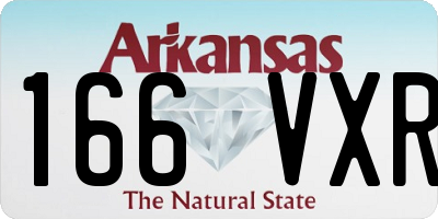 AR license plate 166VXR