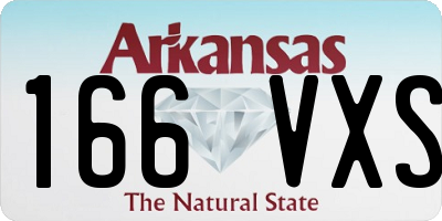 AR license plate 166VXS