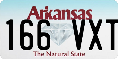 AR license plate 166VXT